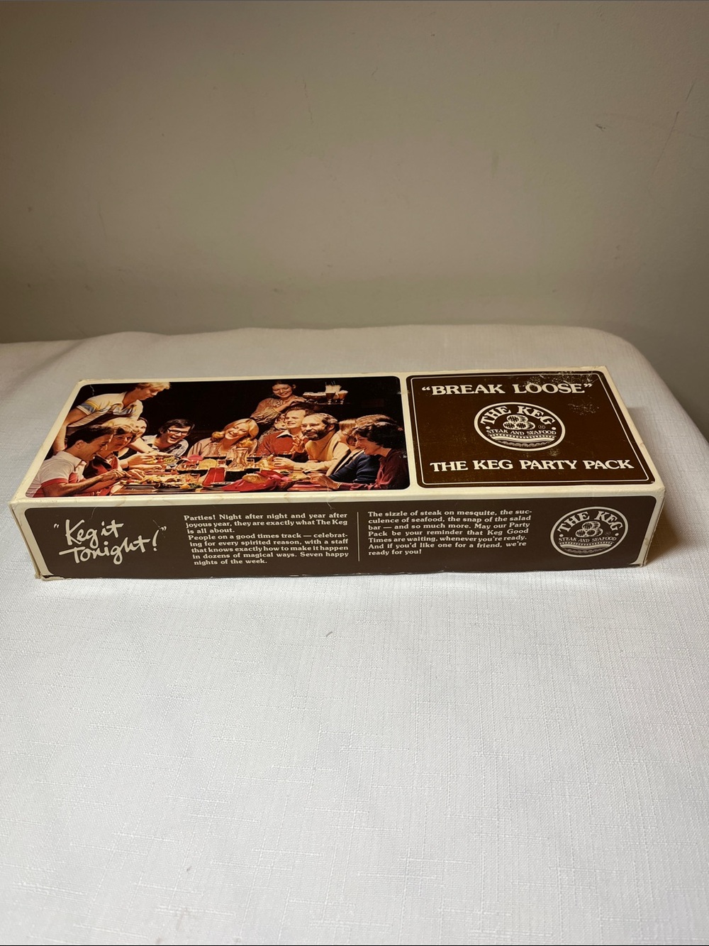 The Keg party pack
Vintage
4 KEG SIZE shooter sipping glasses